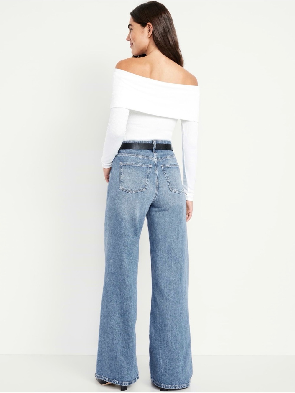 Old Navy Extra High-Rise Super Wide Leg Women’s Jeans - Picture 2 of 13